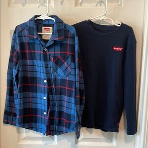 Levi's Blue and Black Kids Shirts